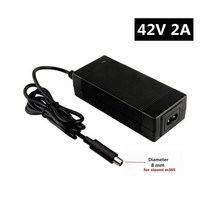 42V 2A 샤오미 M365 전기 스쿠터 충전기에 36V 2A 전기 자전거 리튬 배터리 충전기 호버 보드 균형 휠 충전기, EU, DC 8 mm