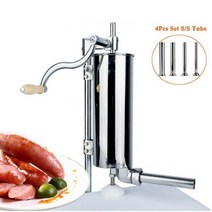 소세지충진기 4Pcs Stuffing Tubes 소세지 Stuffer Funnels Nozzles 실버 165mm/6 5 인치 Salami 소시지 제조기 제작 홈 메이드 필러 Ne