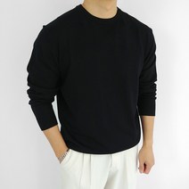 로니제이 남자 가을 겨울 부드러운 비스코스 반폴라 니트