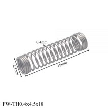20 개/몫 0.4mm 스테인레스 스틸 볼펜 작은 스프링 OD 4mm/5mm, 0.4x4x30mm
