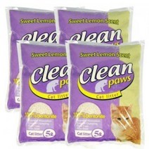 클린파우즈 4L X 4 고양이 배변용품, 단품