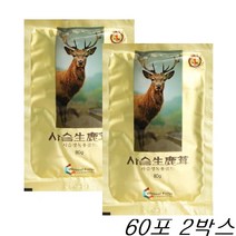 우솔팜 생녹용즙 엑기스 효능 국내산 사슴 녹용 진액 먹는법 60파우치 2박스