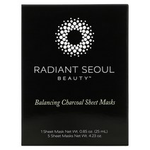 밸런싱 챠콜 뷰티 시트 마스크 시트 마스크 5개 각 25ml(0.85oz)