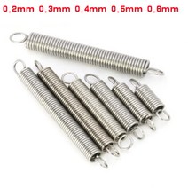 스테인리스강 텐션 스프링 O 후크 연장 로트 당 10 개 0.2mm 0.3mm 0.4mm 0.5mm 0.6mm, [05] 0.6mm, [05] 6mm, [04] 35mm
