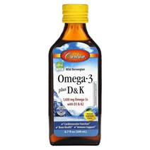 칼슨 오메가3 플러스 D K 내추럴 레몬 1430mg 200ml, 4병