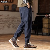 DFMEI 가을 카고 팬츠 남자 와이드 조거 배기 캐주얼 팬츠 남자 멋내기 코디 가을