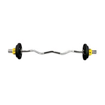 헬스프라자 슈페리어 중량컬바세트 이지바 우레탄 중량원판 바벨컬 15kg 세트, 락조마구리 화이트+추가 중량원판 15kg*2개