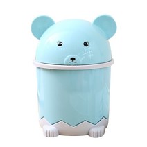 음식물 분쇄기 가정용 싱크대 쓰레기 건조기 미니 귀여운 데스크탑 플립 통 휴대용 통 홈, 02 파란