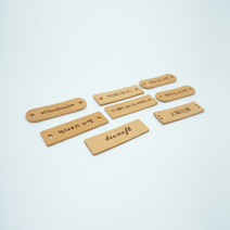 한글각인 가죽라벨 레이저 이니셜 한자 로고 각인 네임택 목도리 DIY, 서체 5, 둥근형 타공2개