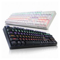HACKER K1000 레인보우 LED 축교환 게이밍 기계식키보드362240 L6, 블랙/적축362240 L6