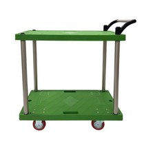 신원 2단구르마 대형 국산 녹색 알루미늄 손잡이 대차 엘카 운반 카트