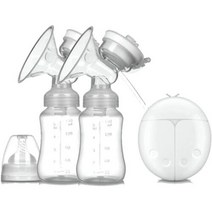 전동 더블 유축기 모유 수유 펌프 자동 흡입 실리콘 마사지기 컵, white-Double Suction