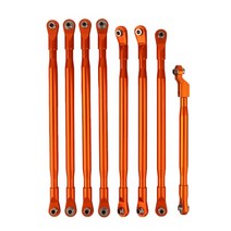 입문용RC카 SCX6 8 피스 알루미늄 링키트 서스펜션로드 엔드 RC 트랙 축 JLU 랭글러 업그레이드 용, [04] 주황색, [04] 주황색