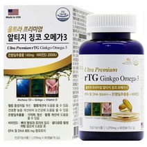 울트라 프리미엄 알티지 징코 오메가3 60캡슐 2개월분