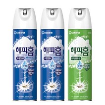 유한양행 해피홈 에어로솔 수성 500ml X 3개, 무향2+아카시아1