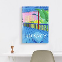 더 아트 컴퍼니 데이비드 호크니 명화 그림 인테리어 캔버스 액자 22종, 20. DH-파란 테라스가 있는정원 (북커버)