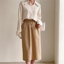 여자 월남치마 항아리 밴딩 슬릿 트임 롱스커트.옷자락(무료배송)