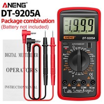 접지 진단 테스터기 체크 ANENG-DT9205A 디지털 멀티미터 AC/DC 트랜지스터 테스터 전기 NCV 테스트 미터, 02 빨간