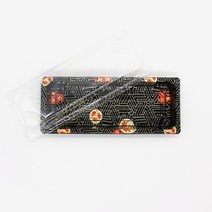 더팩컴퍼니 XJT-02 초밥용기 스시포장용기(꽃무늬) 100개 400개, 1세트