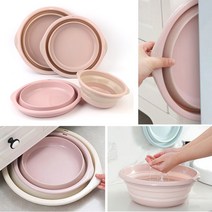 공간활용 접는대야 미니 세차용물통 접이식양동이, 대