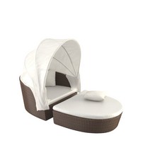 썬베드 라탄 침대형 테라스 야외 수영장 풀빌라 풀세트, 180cm 42cm 150cm