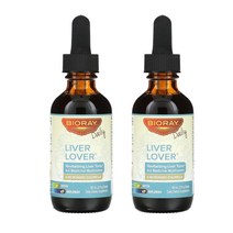 바이오레이 Bioray Inc Liver Lover 리버 러버 리바이탈라이징 리버 토닉 60ml, 2팩