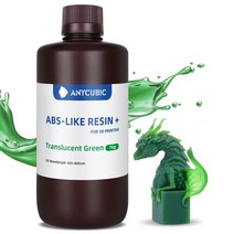 3D 프린터 펜 레진 부품 노즐 Anycubic-ABS-Like + Resin 3D 프린터 빠른 UV 경화 405nm 보존 1.5 년 ABS, 06 Tran Green 1 KG