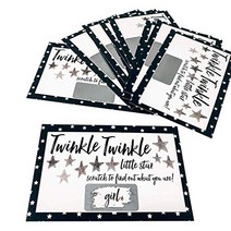 Twinkle Little Star Themed Gender Reveal Scratch Off Cards Party Supplies Baby Shower It’s a Girl -, 1