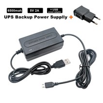 6500mah 5V 2A 미니 소형 UPS Wifi IP 카메라 + USB 전원 어댑터에 대 한 안 드 로이드 인터페이스와 무정, 한개옵션0