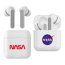 NASA 블루투스 어린이 이어폰 인강용 무선 에어팟 갤럭시 아이폰 호환, NASA 무선이어폰 (NASA LOGO)