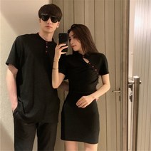 커플룩 커플 드레스 정장 원피스 스커트 티셔츠 팬츠 시밀러룩 코디 세트 신혼 여행 커플룩