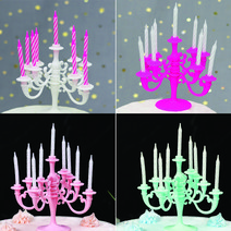 로박샵 샹들리에 초 기념일 생일 케이크, 화이트