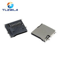 스마트 카드 리더기 휴대용 카드단말기 10pcs 9pin 마이크로 SD 카드 슬롯 커넥터 크기 14*15mm TF 데크, 한개옵션0