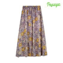 PAPAYA 밴딩형 FLOWER 패턴 SKIRT3_CNIOSK318B