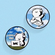 (플라톡) 레트로 시리즈 사이버 곰찌스마트톡 그립톡 휴대폰 스마트톡 자석 스마트톡 만들기 스마트톡케이스 아이폰 케이스 스마트링, 고급형 화이트, 보드 곰찌