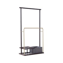 드레스룸 스탠딩 코트 랙 옷 입구 홀 가구 수납 선반 걸이 침실 복도에 페르체로 옷걸이 신혼집꾸미기 전세집인테리어 원룸홈스타일링 원룸꾸미기, Walnut 색상+1535x81x41cm