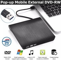 광학디스크 드라이브휴대용 USB 3.0 DVD-ROM CD ROM 광학 드라이브 외부 슬림 디스크 리더 데스크탑 PC 노, 01 USB3.0