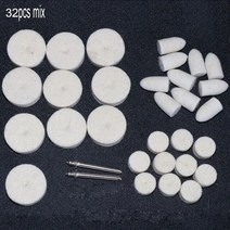 연마제 스크레치 20pc/30pc/50pc 양모 펠트 연마 버핑 라운드 휠 그라인딩 패드 Dremel 로타리 공구 액세서, 04 mix 30pcs