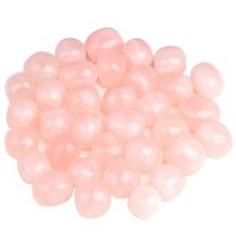 Ainuosen 453.6g(1파운드) 천연 광택 텀블드 라피스 라줄리 힐링 크리스탈 스톤 2.5-3cm(1-1.2인치) 장식용 식물 바위 자갈 실내 꽃병 화분 풍수 홈, 2LBS 1-1.2 inch, Rose Quartz