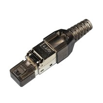 랜선만들기 Cat7 RJ45 크리스탈 플러그 헤드 공구가 필요 없는 커넥터 크림프 도구가 30u 이더넷 차폐, 01 11JJ400407-BK