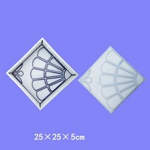 형틀 거푸집 보도블럭 시공 문양 DIY 경로 메이커 콘크리트 금형 포장 플라스틱 시멘트 벽돌 돌 도로 도구 정원 장식, 25x25x5_4, 1개