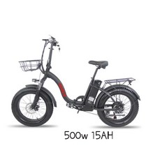 접이식 전기자전거 500w 7단 알루미늄 산악바이크 20인치 광폭타이어, 블랙