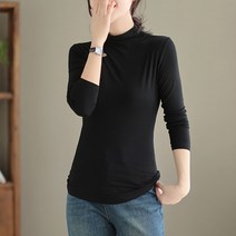 반폴라 이너 긴팔 티셔츠 가을 여자