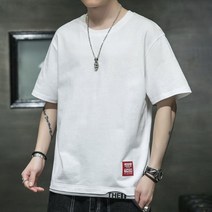 패션 브랜드 힙합 남성 티셔츠 2023년 여름 캐주얼 솔리드 스트리트 의류 상의