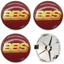 BBS 휠 중앙 캡 부품 4 개 교체용 68mm/2.68 인치 BBS(68 레드 카본) 용 센터, 02 65mm Sticker NO CAP