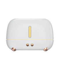 무드등가습기 화염 효과 공기 가습기 7 색 변경 LED 전기 아로마 디퓨, 03 white square