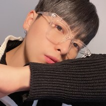 티그 오버 사각 스퀘어 뿔테 안경 2color