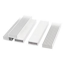 Easycargo 6피스 100mm x 25mm x 10mm 방열판 알루미늄 라디에이터 쿨러 방열판 냉각 LED 전력 증폭기 (100mmx25mmx10mm) (실버톤), Silvertone
