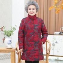 60대 70대 엄마 할머니 옷 겨울 자켓 빅사이즈 차이나 카라 하프 패딩 코트