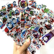12 시트팩 3D 만화 기차 토마스 Scrapbooking 방수 버블 PVC DIY 스티커 완구 파티 스티커 소녀 소년 키즈, 1개, 17 17